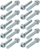 20Pcs M8x40mm Carbon Steel 8.8 Grade Hex Socket Serrated Flange Socket Cap Head Bolt