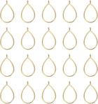 LinkMejor 60Pcs Alloy Open Bezel Pendants, Teardrop Hollow Frame Pendant Geometric Open Back Frame Pendant for Resin Jewelry Making Earrings Necklace Bracelet DIY, Red Gold