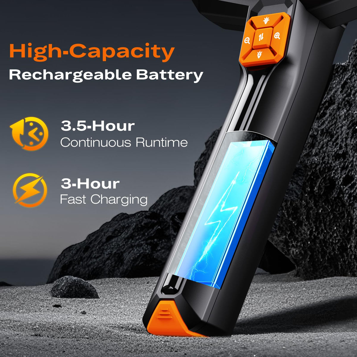 Cámara Endoscópica con Luz, Borescope Portátil, Cámara de Inspección IPS de 4.3"