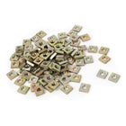 M4x7x2mm Yellow Zinc Plated Square Machine Screw Nuts Fastener 100pcs