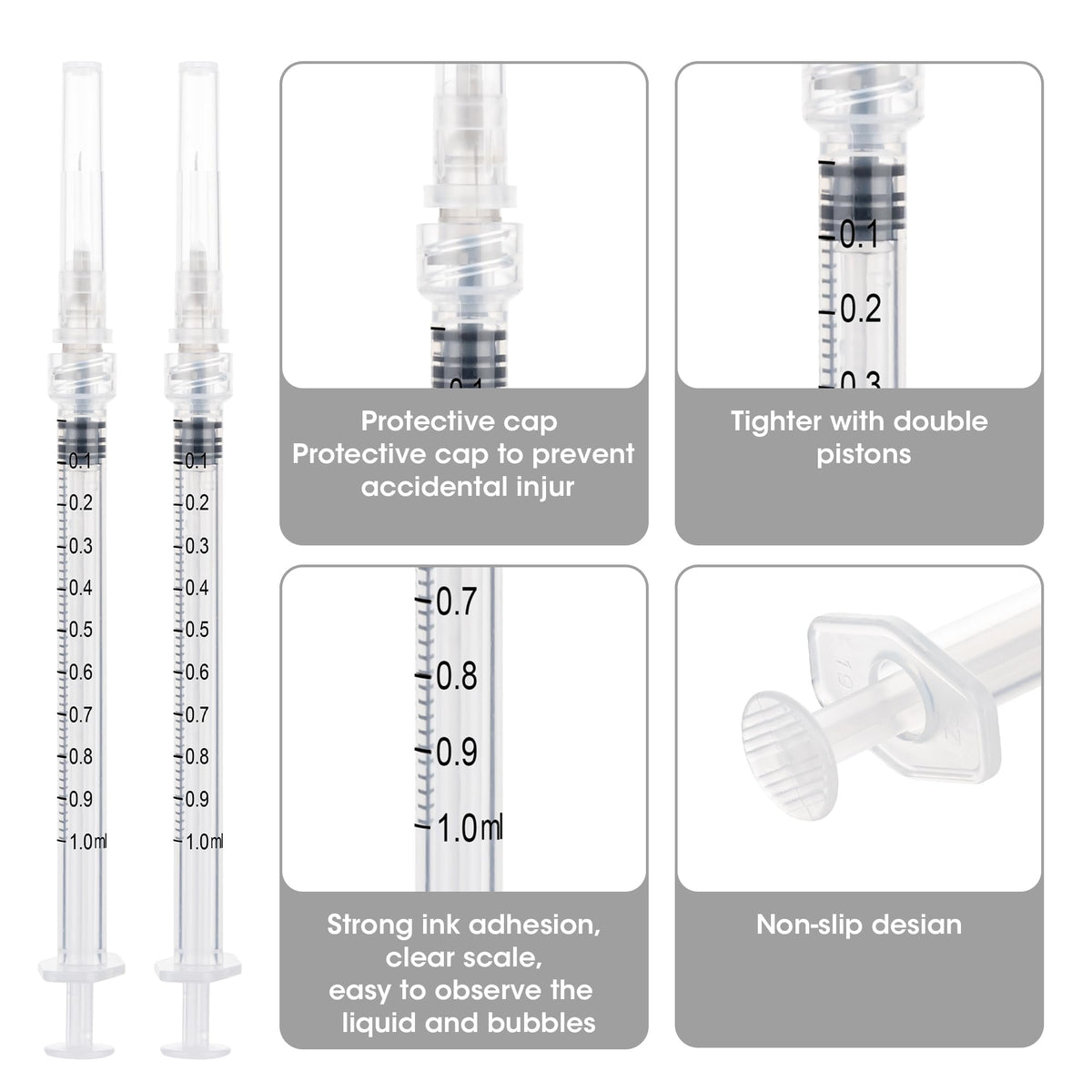 Seringi 1ml/cc 27Ga x 1/2’’ (13mm), 100/cutie