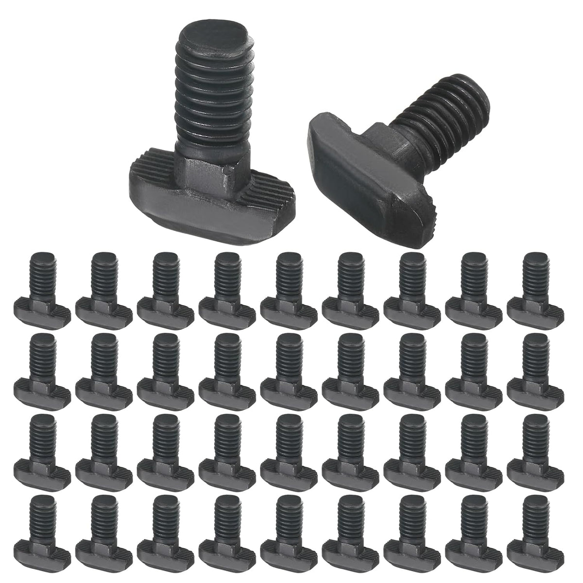 40pcs M8x16mm t Slot Drop-in Bolt, Carbon Steel Hammer Head Bolts t Shape Stud Sliding Screw for European Standard 40 Series Aluminum Profile