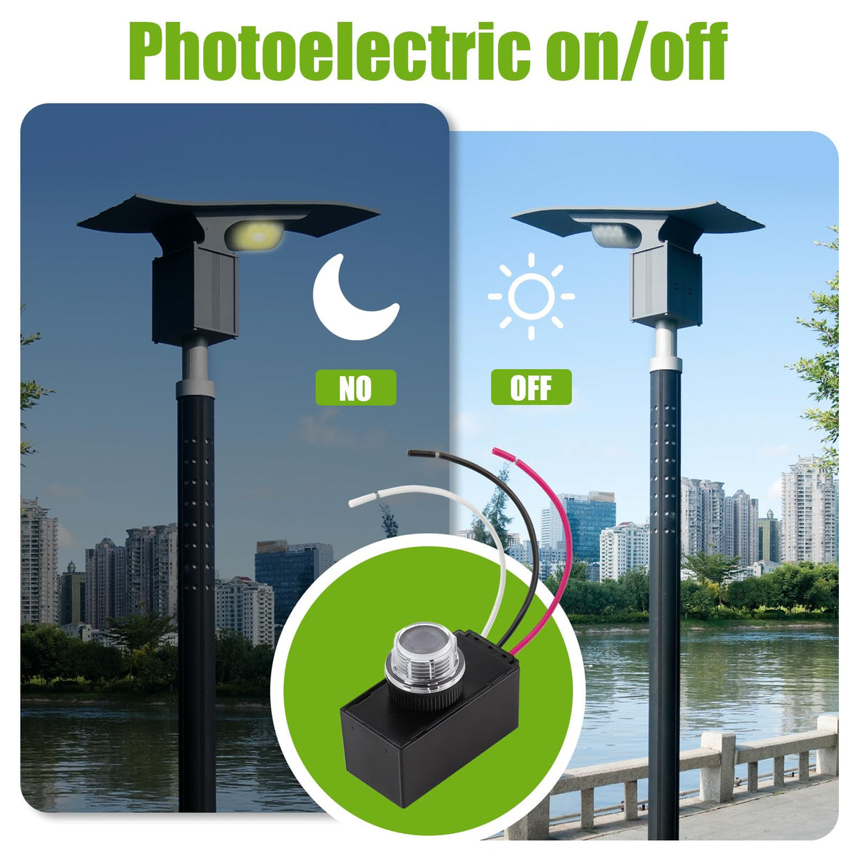 PpzDusk to Dawn Sensor for Outdoor Lighting 120-277V