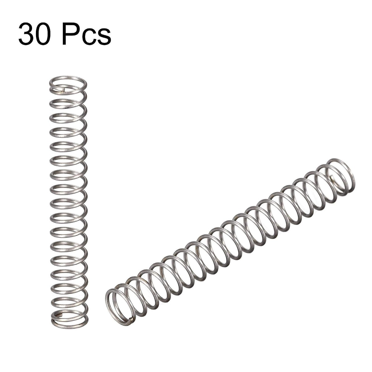 Painettu jousi, 3mmx0.3mmx30mm vapaa pituus, 2.6N kuormankapasiteetti, harmaa, 30 kpl