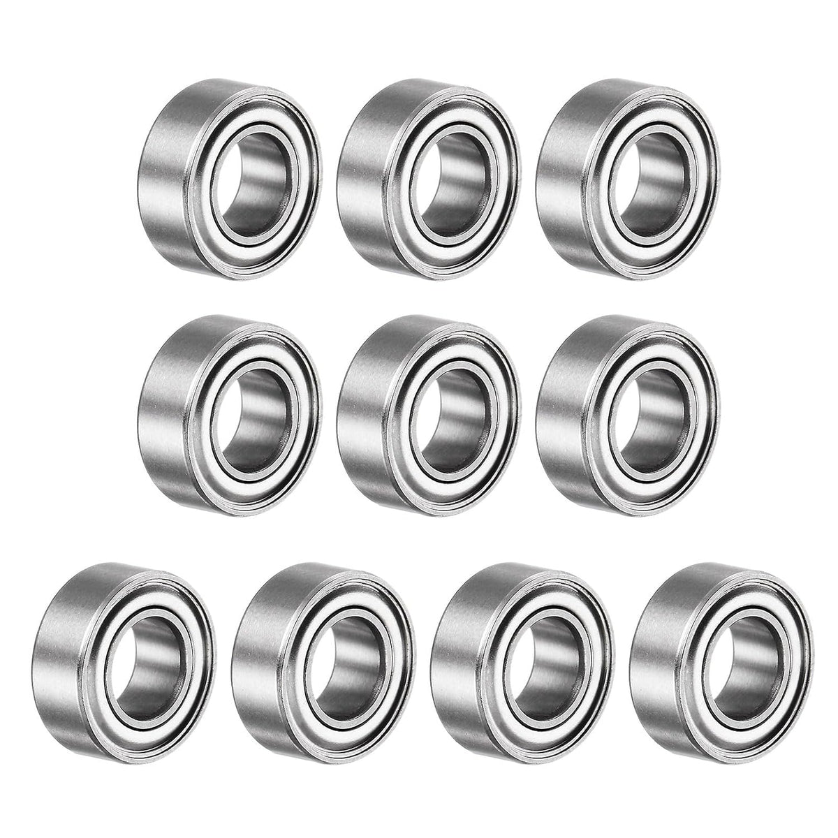SR188ZZ Deep Groove Ball Bearing, 10pcs 1/4" x 1/2" x 3/16" Chrome Steel Z1 Double Steel Shielded Bearing