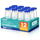 LinkMejor 5ML Steril Vial, Enjeksiyon İçin Cam Boş Vial, 12 Adet Paket
