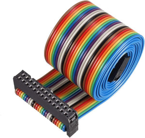 IDC Rainbow Wire Flat Ribbon Cable 26P A-type FC/FC Connector 2,54 mm pitch 1 m/39,3 tommi pikkuse