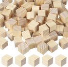 100Pcs Unfinished Wooden Cubes, 20mm / 0.79in Wood Square Blocks, Plain Wooden Blocks for Paint DIY Crafts Puzzle Making Art Projects Party Decoration, Wood Color