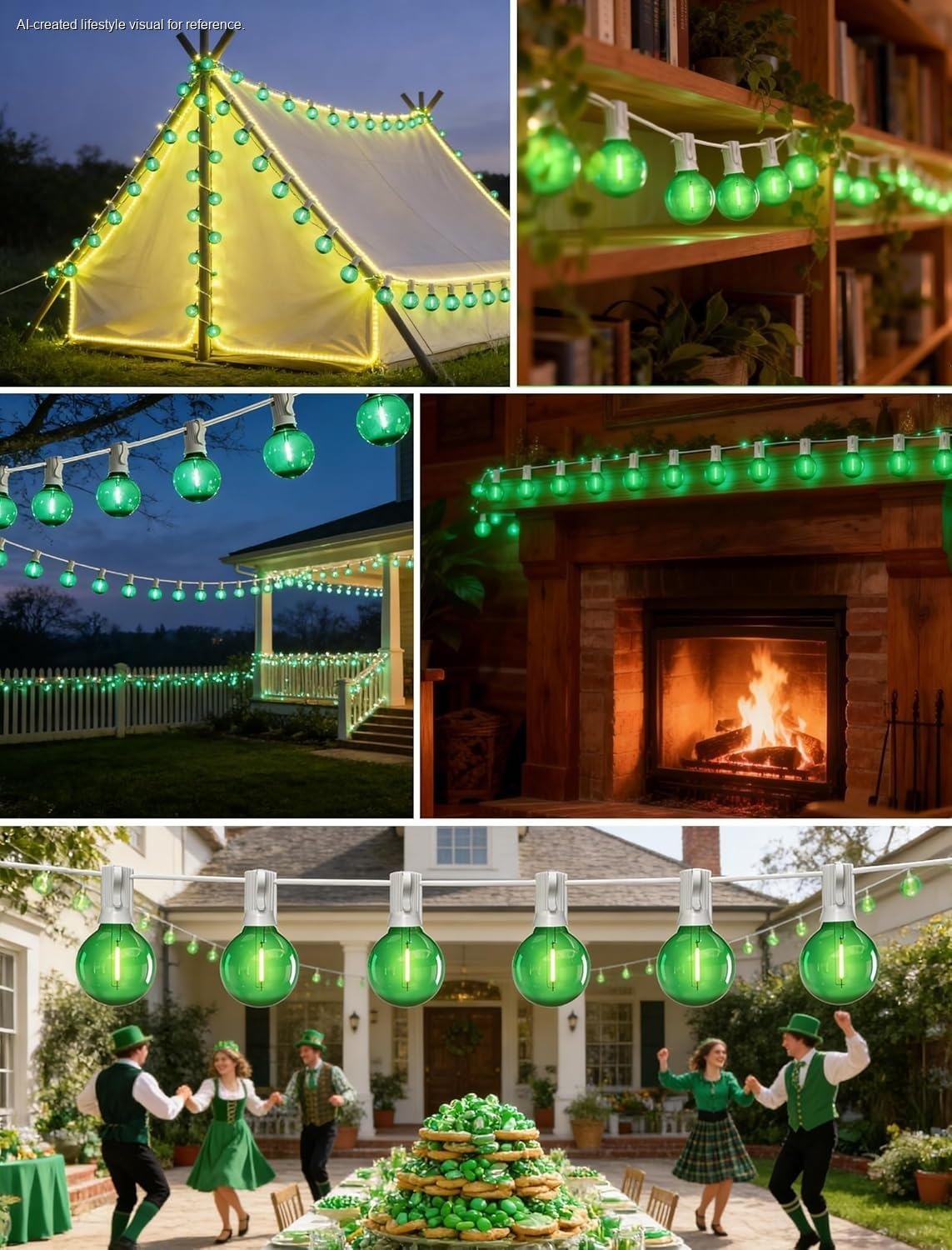 10PK G40 LED vervanging gloeilampen, schokbestendige E12 kandelaarbasis gloeilampen