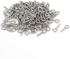 1 x 5.5mm Metal Bolt Eyelet Hook Screw Assortment Silver Tone 100pcs