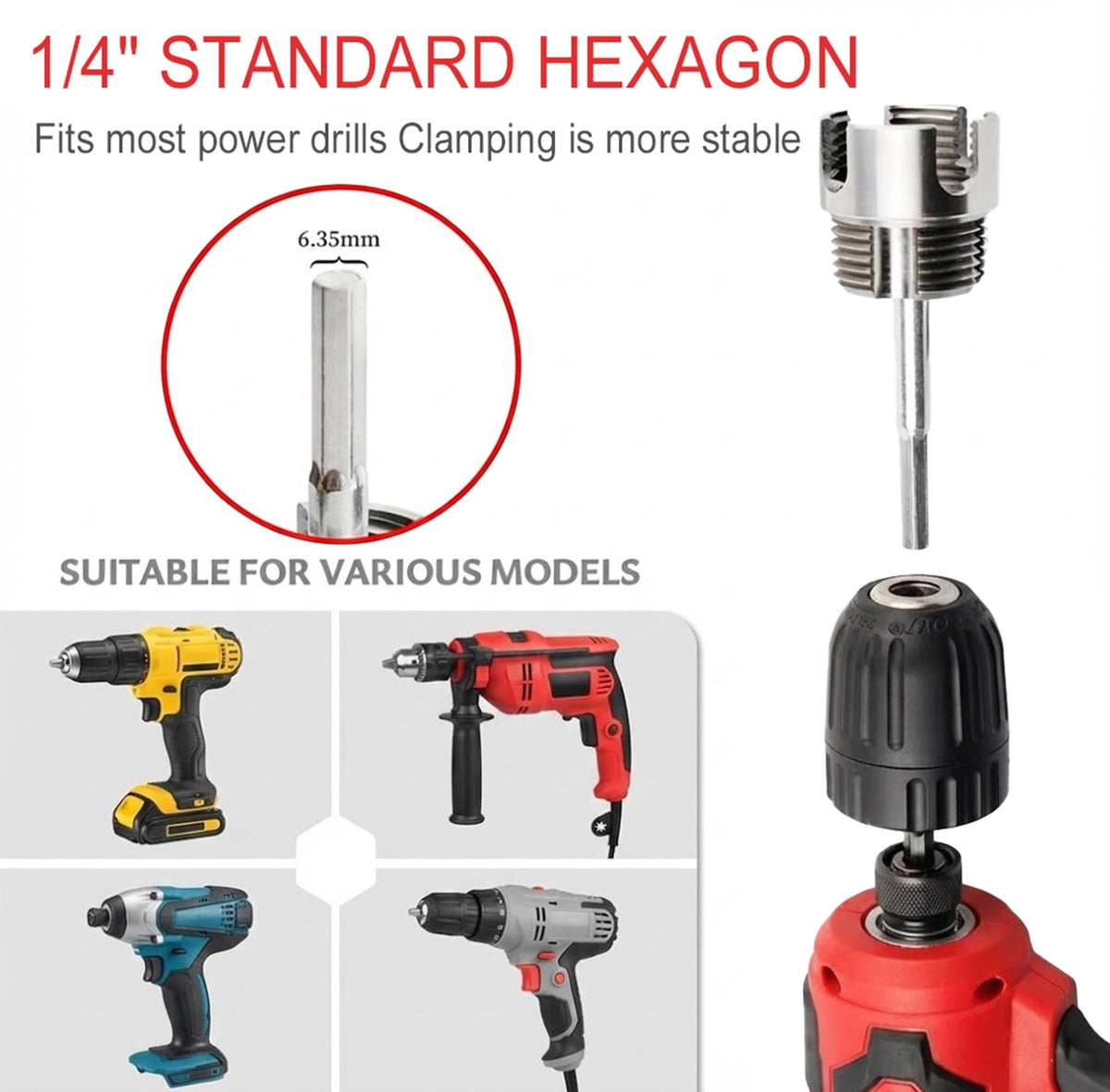 リンクマイョル 3Pcs 内外兼用パイプねじりツール、1/2" & 3/4" & 1" ダブル機能パイプねじりツール、PVC/プラスチックパイプ用、電動ドリル互換パイプねじりキット（ビッグ）