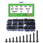 Hex Socket Bolt Kits (M4), Grade 12.9 Carbon Steel Hex Socket Drive Screws, Black