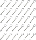 M4x40mm Eye Hooks Screws Bolts Kit, 30pcs Carbon Steel Hanger Eyelet Hooks Screw with Hex Nuts for Metal Hook, Wood Terminal Ring Hooks
