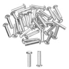 50 Pcs Brazier Head Solid Aluminum Rivets, M6 Dia x 25mm Length Round Head Aluminum Boat Rivets for Repairing Boats, Machinery, Aircraft, Automobile Industry