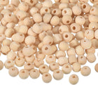 300Pcs 6mm Natural Wood Spacer Beads, 2mm Large Hole Unfinished Round Wooden Beads for DIY Crafting, Jewelry Making Bracelets