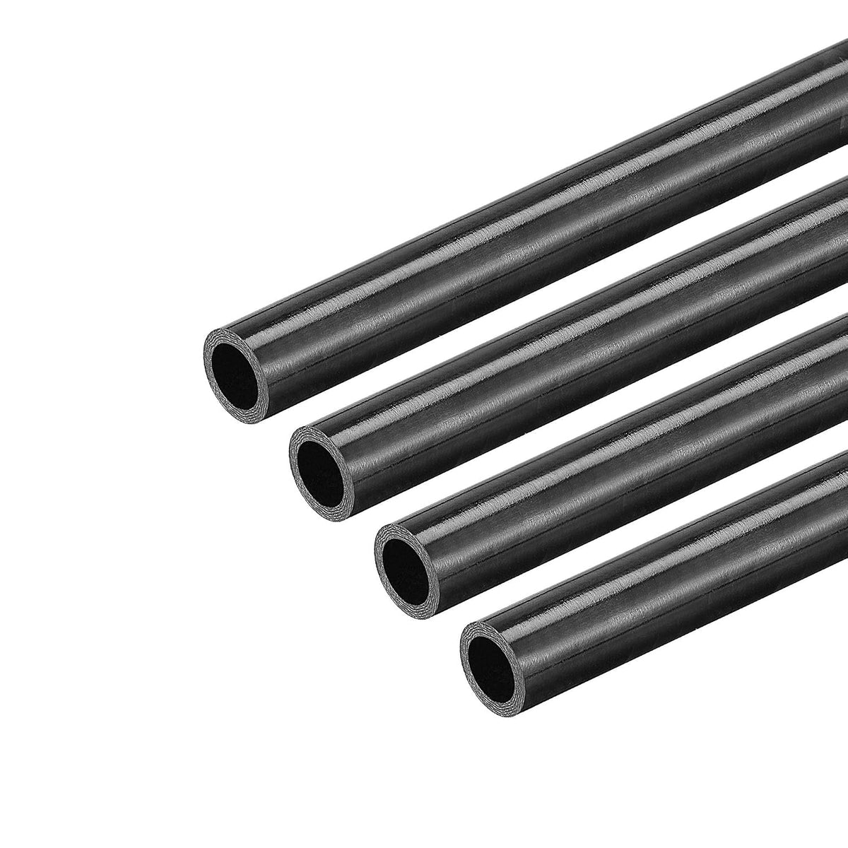 Carbon Fiber Round Tube 6mm x 4mm x 350mm 3K Roll Wrapped Glossy Surface for RC Airplane Quadcopter 4Pcs