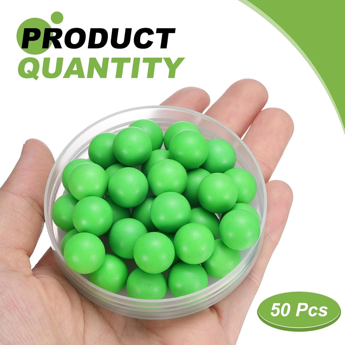 200 stykner PP-plastiske sporter, 9/32"(7.144mm) solid plastsporter, G2 precision polypropylen-minisporter, grøn
