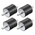 Rubber Mounts 4pcs M10x28mm Male Vibration Isolator Shock Absorber D50mmxH50mm