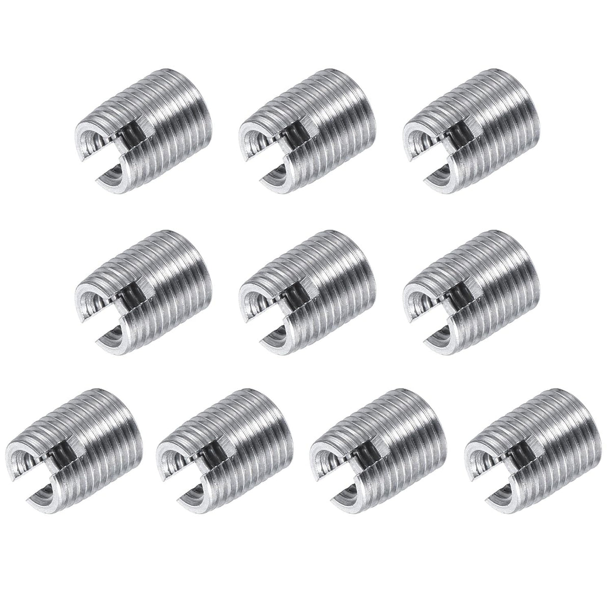 Self Tapping Threaded Inserts M3 M5x6mm Carbon Steel Repairing Nuts 20pcs
