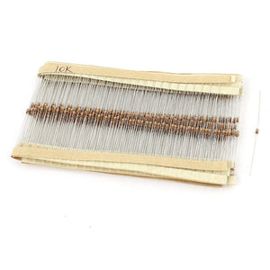 400 Pcs 10K Ohm 1/8W 5% Tolerance Axial Leads Carbon Film Resistors