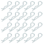 1.5 mm x 28 mm Cotter Pins Spring Fastener, Hitch Pins Retaining Pin R Clip Hairpin Carbon Steel Silver Tone 20 Pcs