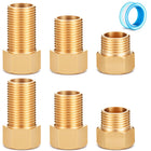 Set di adattatori per estensione di tubi di ottone da 1/2", 30/40/50mm, 6 pezzi