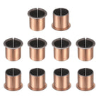 10Pcs Flanged Sleeve Bearings, 25mm Bore x 28mm OD x 30mm Length x 35mm, Sintered Bronze Wrapped Oilless Bushings