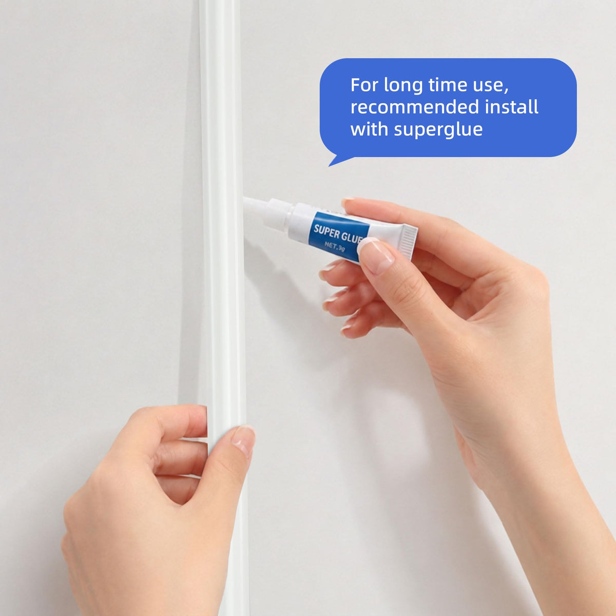 LinkMejor 20FT Flexibles Kleben und Abziehen Wand profile Fassung