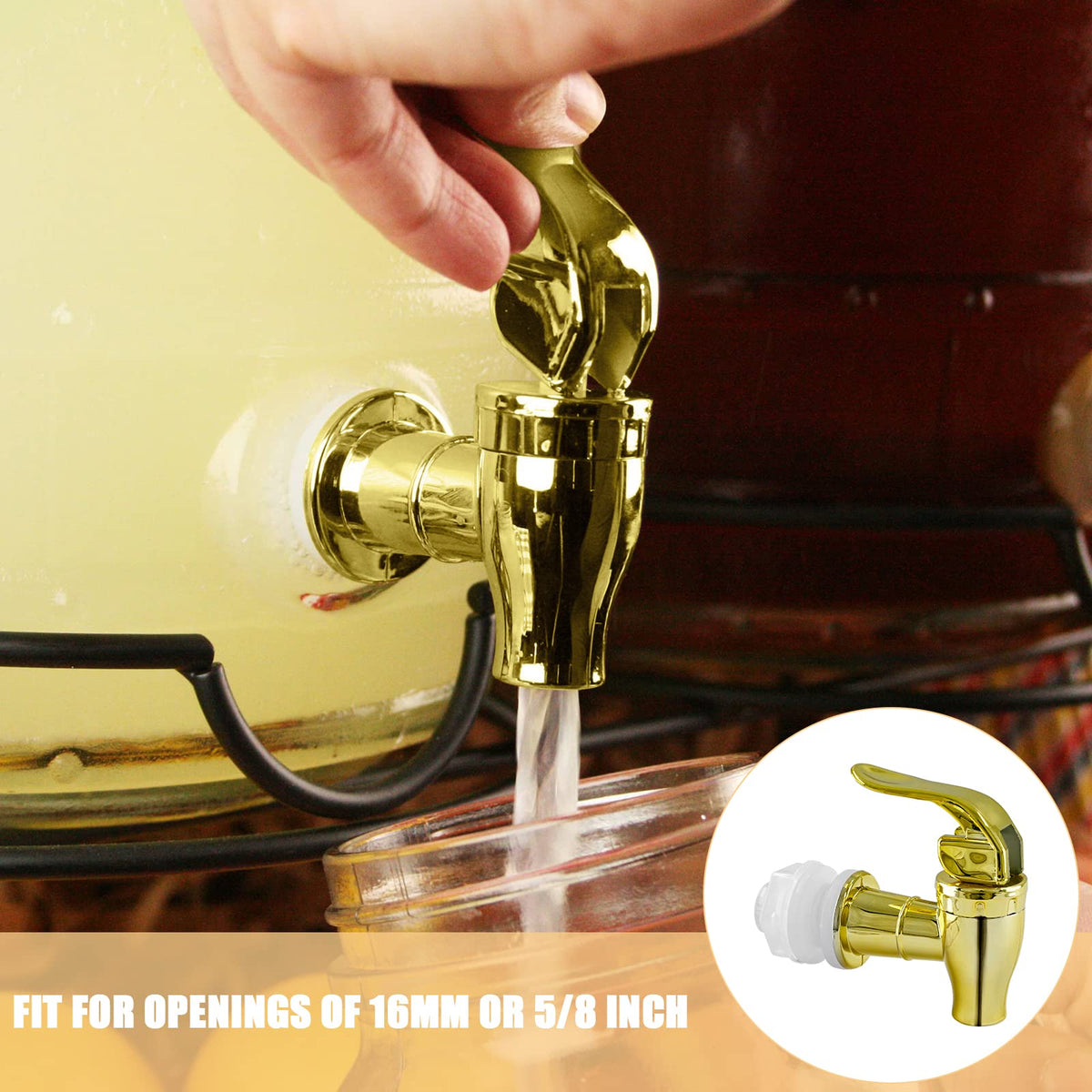 LinkMejor 4 Pcs Replacement Spigot, Golden Push Style