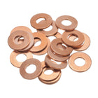 Copper Sealing Ring Gasket 8mm ID 18mm OD Flat Fitting Washers for Sump Plugs Water Fuel Hydraulic Fittings Pack of 20,1.5mm Thickness
