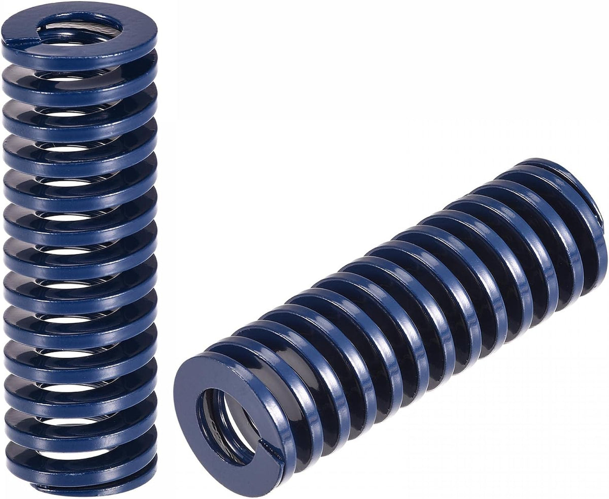 3D Printer Die Spring, 2pcs 20mm OD 55mm Long Spiral Stamping Light Load Compression Mould Die Springs for 3D Printer Electric Part, Blue