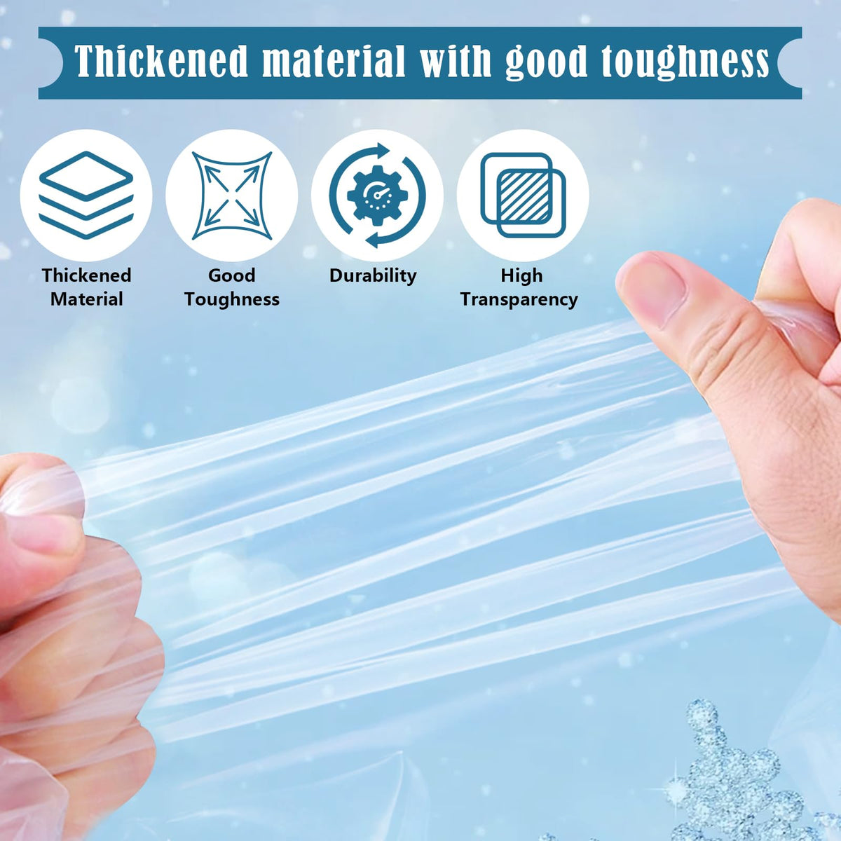 Window Insulation Kit for Winter,63×394" Window Plastic for Winterizing Kit
