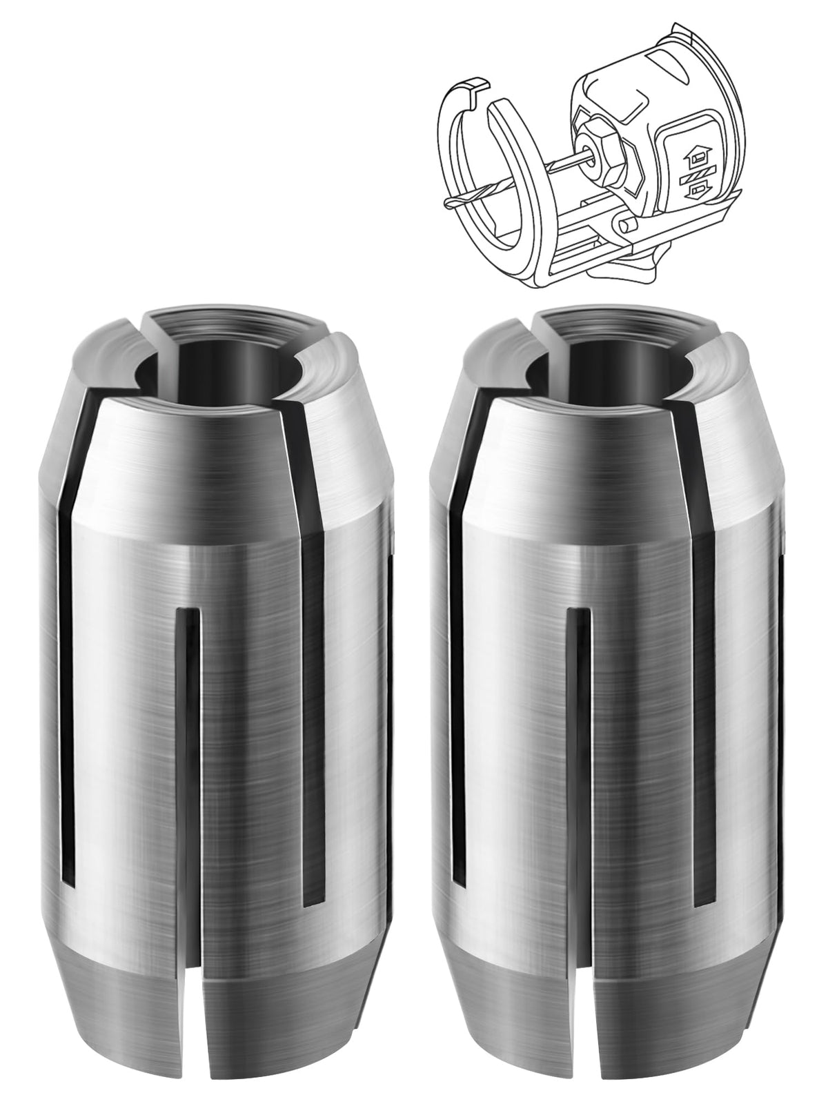 LinkMejor 2 Pack 5/32" Erstatningskroksett Kompatibel med CN1, Sølv
