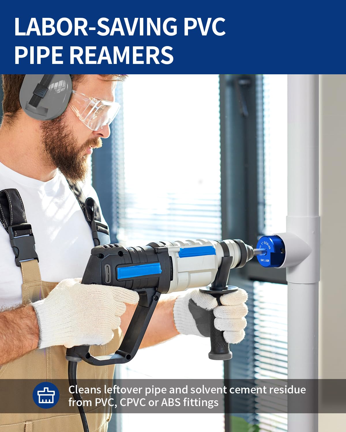 LinkMejor 1'' PVC Rørsliber, 1-Inch PVC Fittingsbeskytter