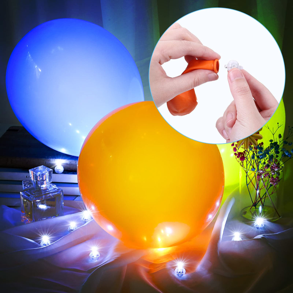 LinkMejor 30pcs Lampion LED Kecil Lilit LED Bola, Putih