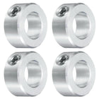 4pcs Set Screw Collars 5/8" Bore, Aluminum Shaft Collars, 1-1/8" OD and 1/2" Thickness, Set Screw Clamp Collar, Stop Collar for Linear Rod Shaft Guide