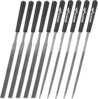20pcs Second Cut Steel Flat Triangular Needle File with Plastic Handle 3mm x 140mm