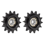 2pcs DIN(ISO) 06B Roller Chain Idler Sprocket 6mm Bore, 3/8" Pitch, Hardened 14 Tooth Tensioner Sprocket, Insert Single Bearing