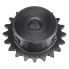20 Tooth Roller Sprocket B Type, #25 Chain, Single Strand 1/4" Pitch, 8mm Bore Black Oxide C45 Carbon Steel with Set Screws for ISO 04C