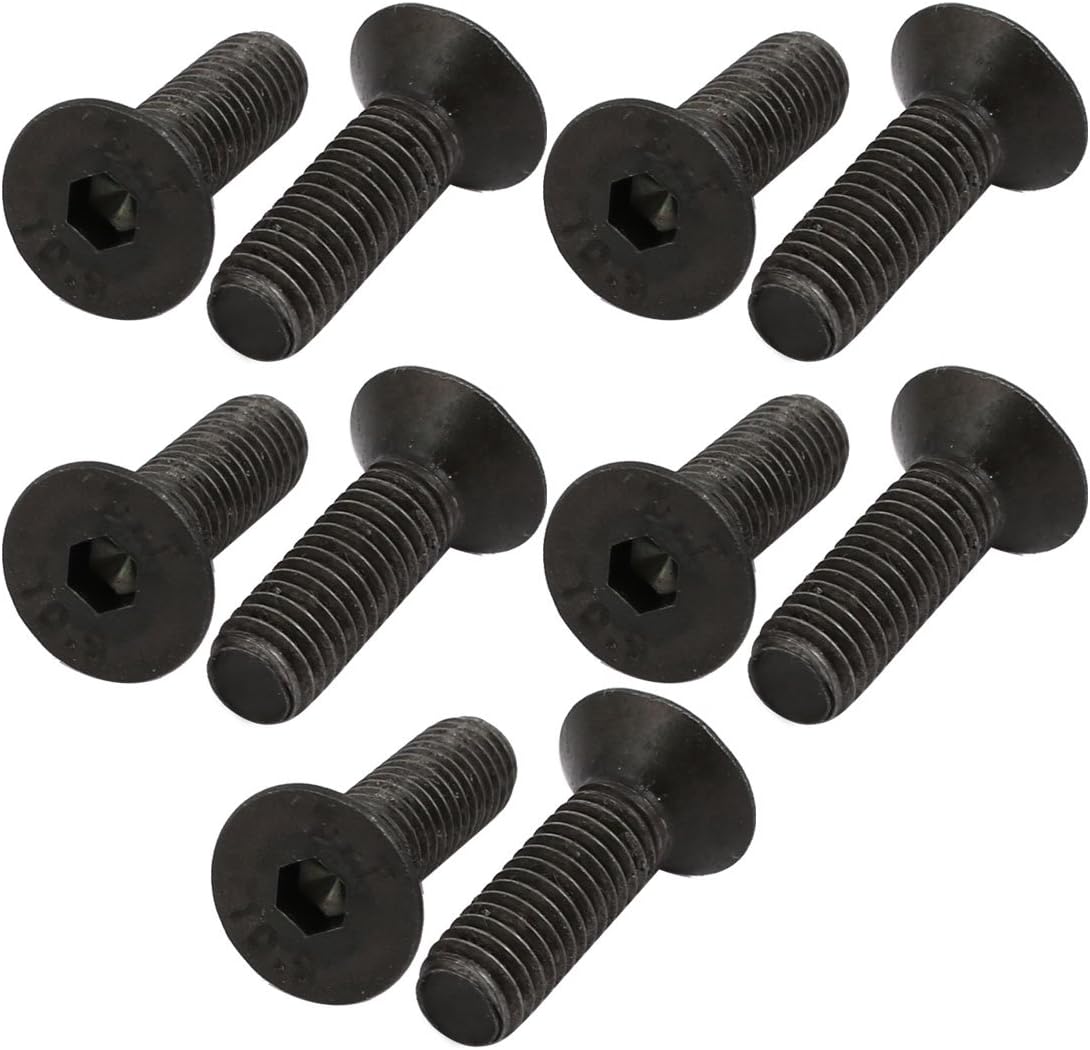 10pcs M5x16mm Flat Countersunk Head Hex Socket Left Hand Thread Bolt DIN7991