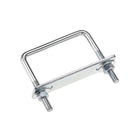 Square U-Bolts 2-3/8"(60mm) Inner Width Carbon Steel M6 with Nuts, Frame Plate, Round Washers