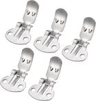 LinkMejor Blank Shoe Clips 24.5mm x 14mm Iron for DIY Crafts Decoration Silver Tone 10 Pcs