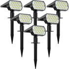 LinkMejor Lumină Solară Outdoor, IP68 Apărezătoare, Alb Rece, 6 Pachet