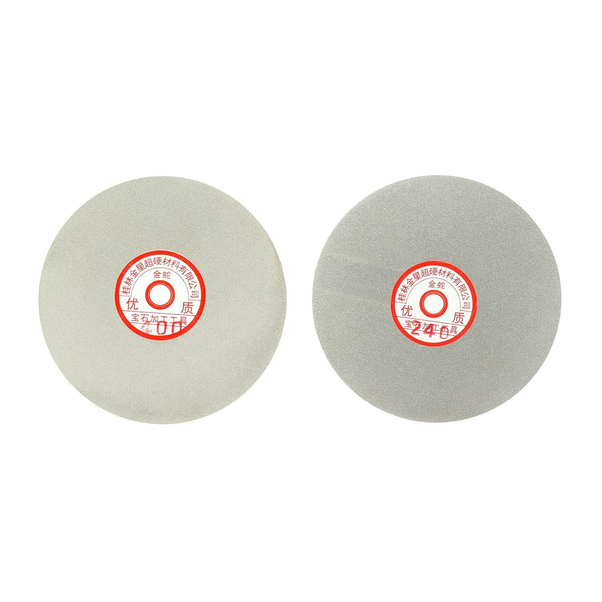 6-inch Grit 240 & 400 Diamond Coated Flat Lap Wheel Grinding Sanding Polishing Disc,2pcs