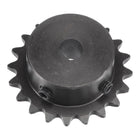 20 Tooth Roller Sprocket B Type, #25 Chain Single Strand 1/4" Pitch, 8 x 7mm Bore Black Oxide C45 Carbon Steel with Set Screws for ISO 04C Chain