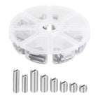 Slotted Set Grub Screws, M5/M6 Metric 304 Stainless Steel Flat Point Set Screws Assortment Kit 1set (50pcs)