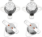 4 Pcs KSD301 Thermostat 230°C/446°F 16A Normally Closed N.C Adjust Snap Disc Temperature Switch for Microwaves,Oven,Coffee Maker,Ceramic Material