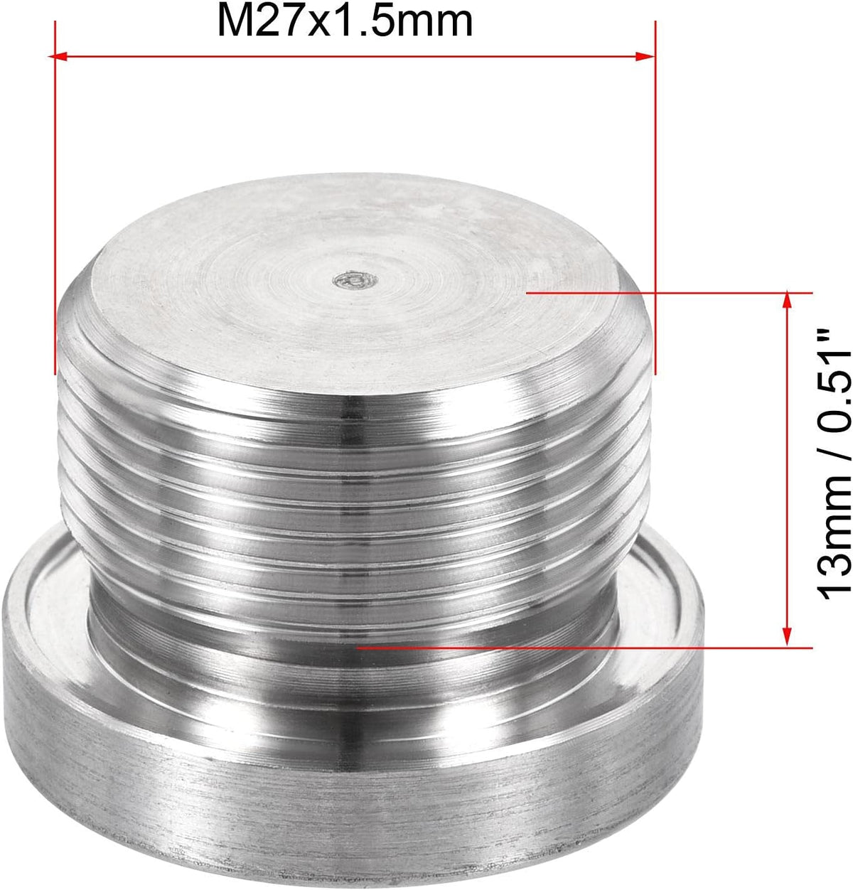스테인리스 스틸 내부 육각 머리 M27x1.5 파이프 부속 플러그 테러밍 파이프 엔드용