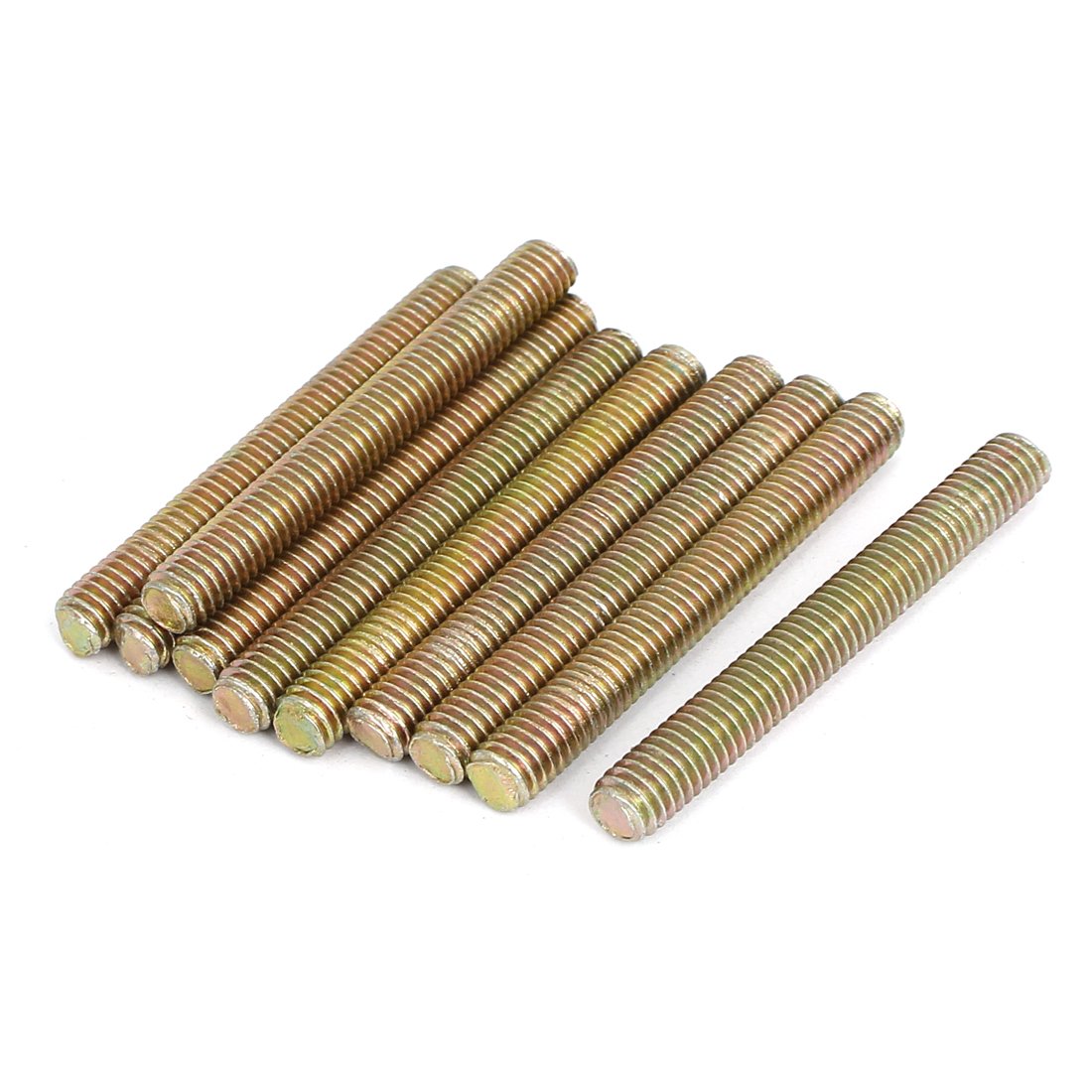 a15113000ux1828 1 mm Pitch M6 x 50 mm Male Threaded All Thread Rod Bronze Tone (Pack of 10)