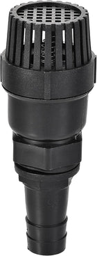 Foot Valve, G1 Thread 22.8mm Barb Filter Strainer Check Valve for Home Garden Water Well Pump Pool, PVC, Black